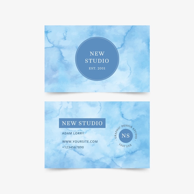 Business card watercolor style