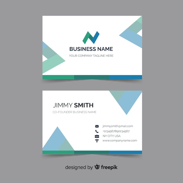 Business card with abstract design template