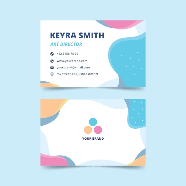 Business card with abstract style for art director