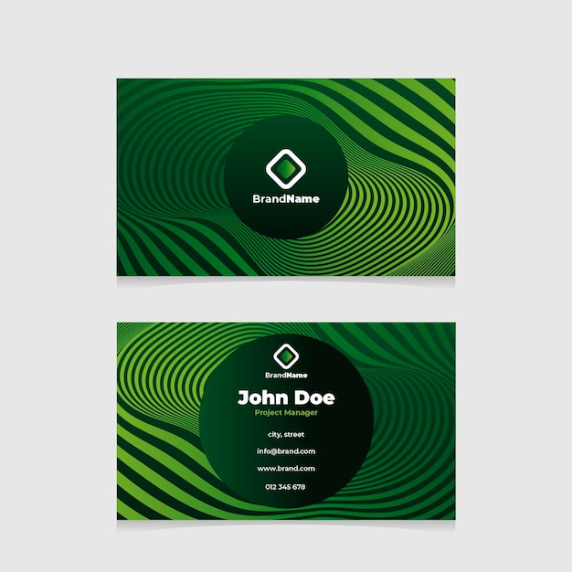 Free Vector business card with distorted lines