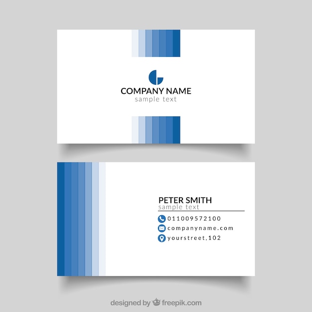 Business card with elegant lines