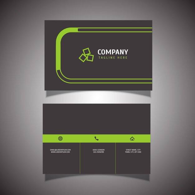 Business card with a modern design