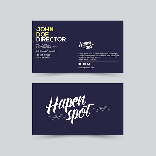 Business card young design