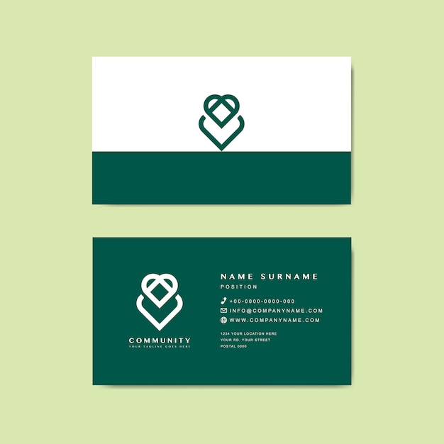 Free Vector business card 