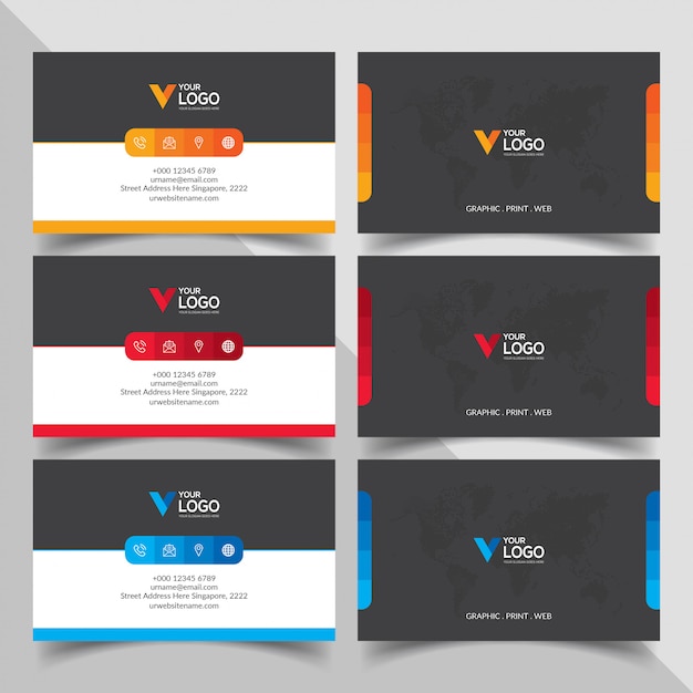 Free Vector business cards design