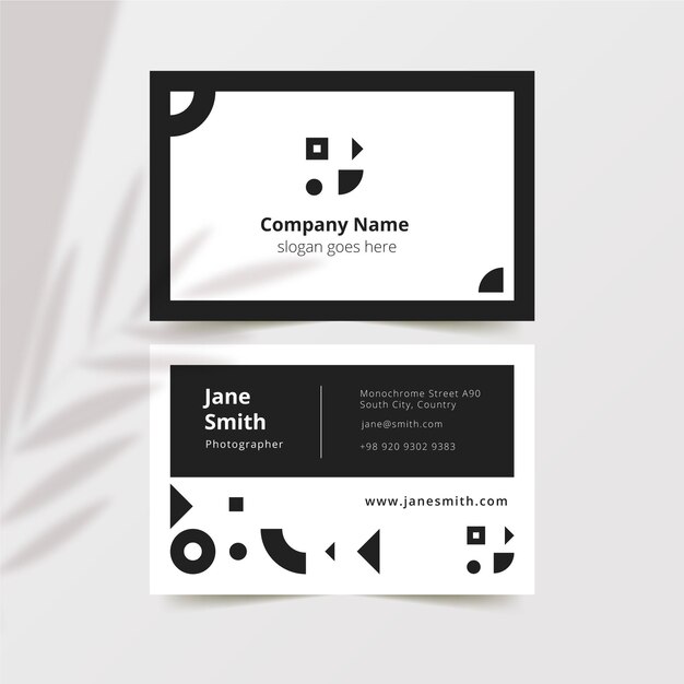 Business cards monochrome design