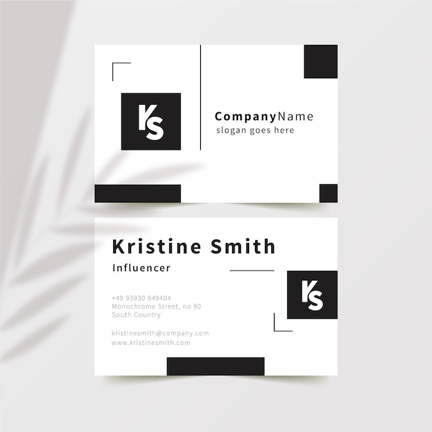 Business cards monochrome style