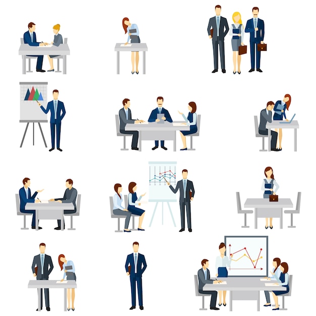 Business Coaching Icons Set 