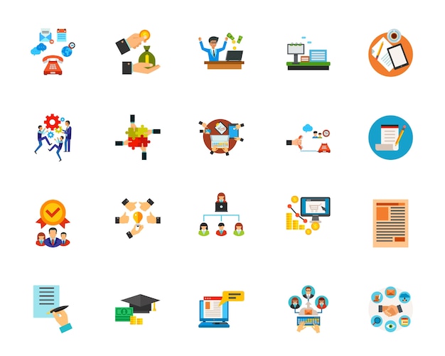 Business communication icon set