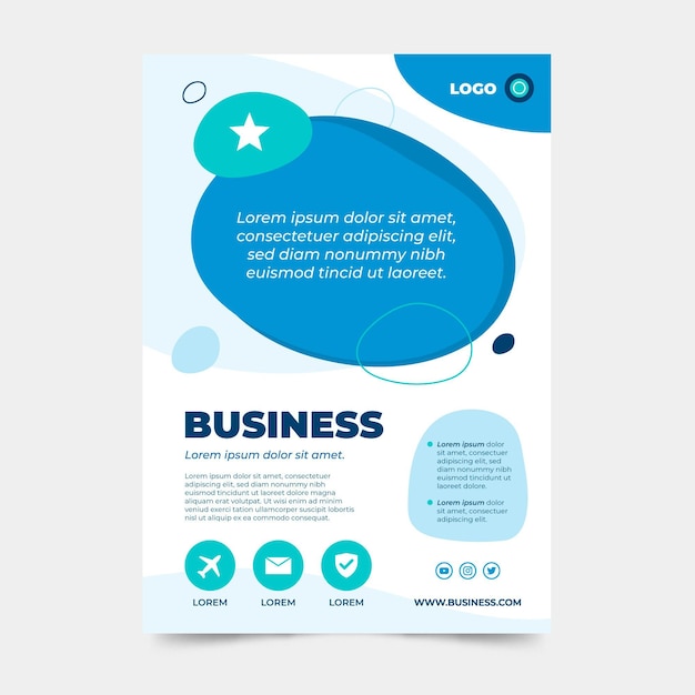 Business company poster design template