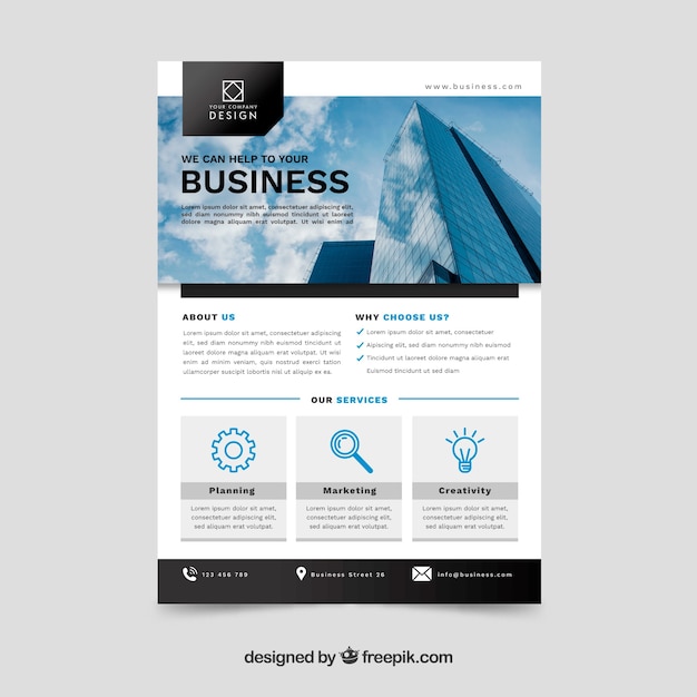 Business concept flyer template 