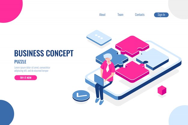 Business concept, Puzzle 