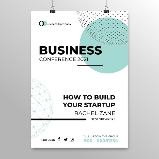 Business conference poster template