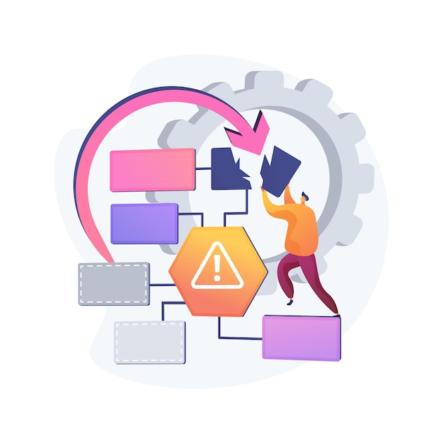 Business continuity and disaster recovery abstract concept vector illustration. Economic disaster recovery, business continuity planning, risk management, anti-crisis strategy abstract metaphor.