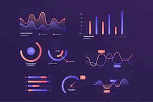 Free vector business dashboard element set