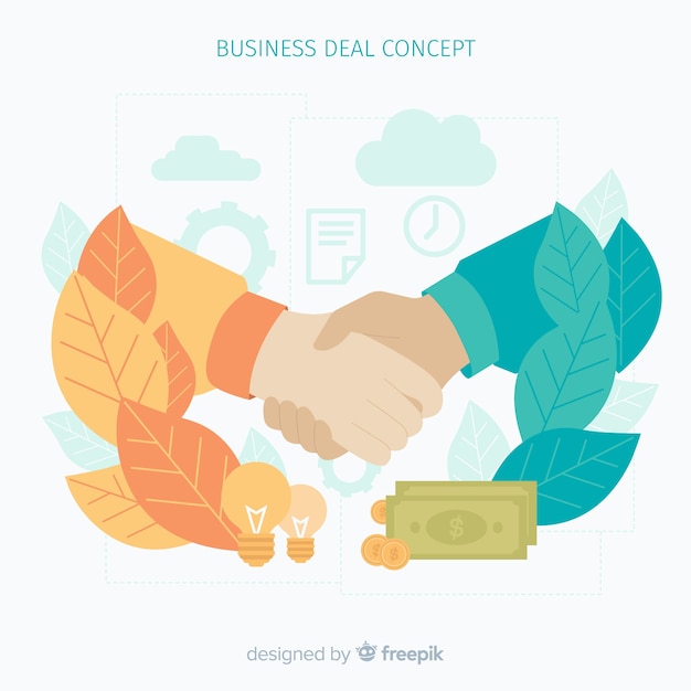 Free Vector business deal concept background