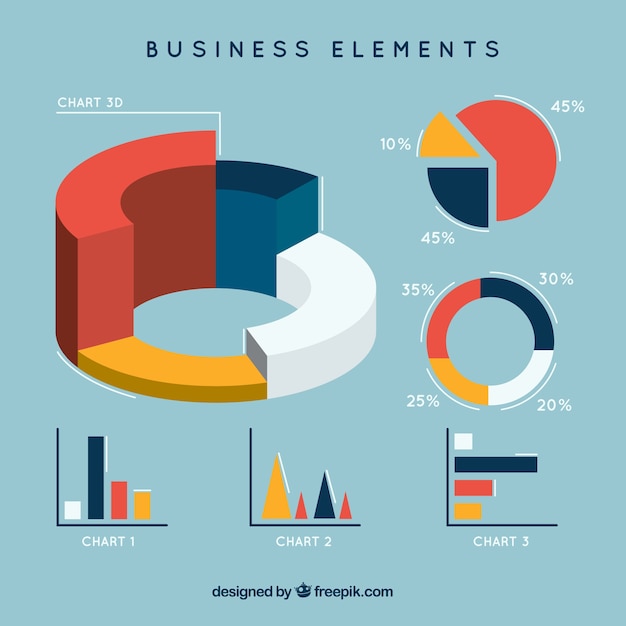 Free vector business elements infographic