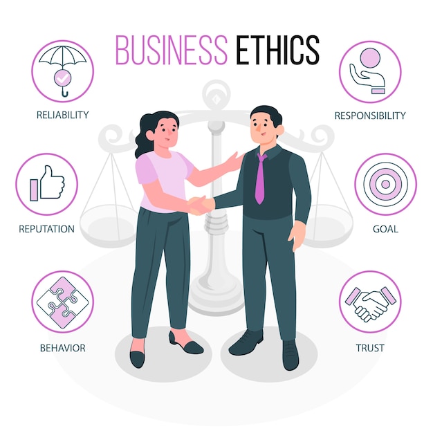 Free Vector business ethics concept illustration