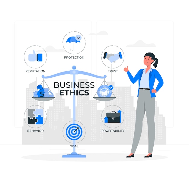 Free Vector business ethics concept illustration