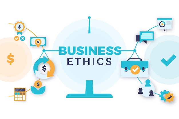 Free Vector business ethics concept illustration