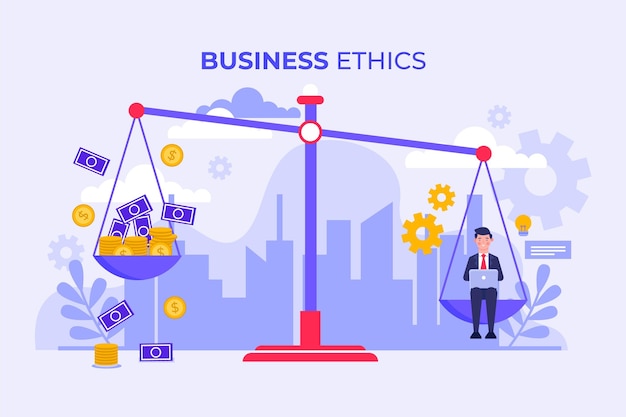 Free Vector business ethics concept