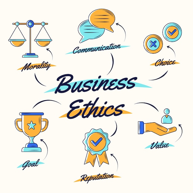 Free Vector business ethics hand drawn