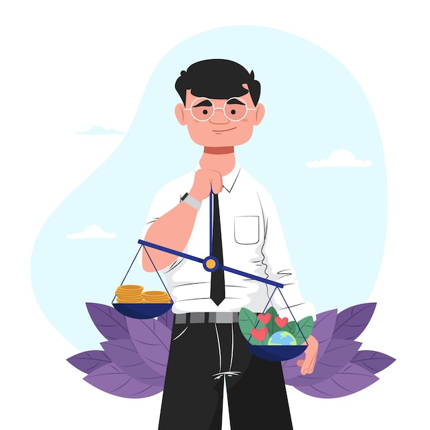 Free Vector business ethics illustration