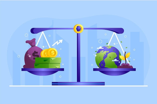 Business ethics scale in balance