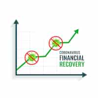 Free vector business financial recovery after coronavirus being stopped