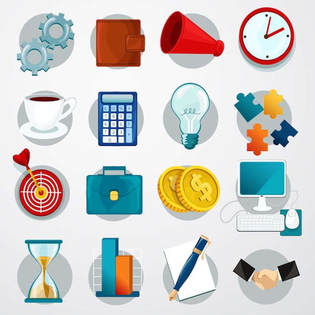 Business Flat Icons Set