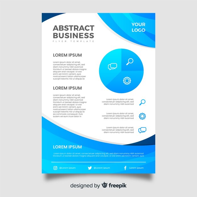 Business flyer abstract template