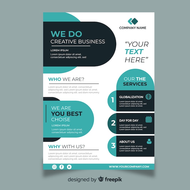 Business flyer abstract template