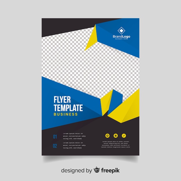 Business flyer template in abstract style