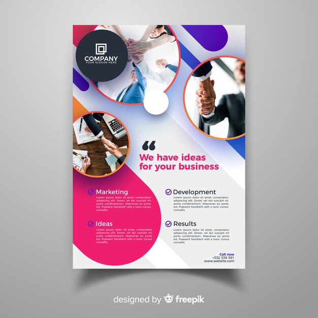 Business flyer template with modern style