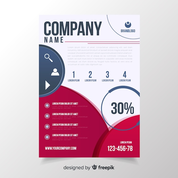 Free Vector business flyer template