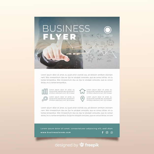 Free Vector business flyer template