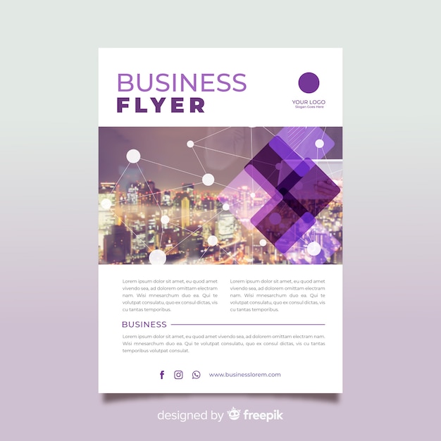 Free Vector business flyer template