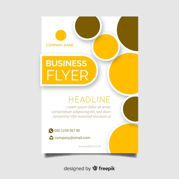 Free Vector business flyer template