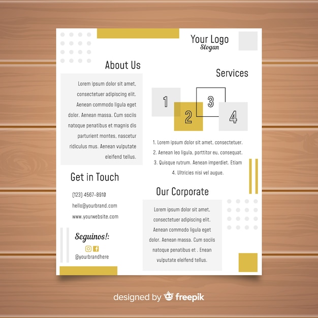 Free Vector business flyer template