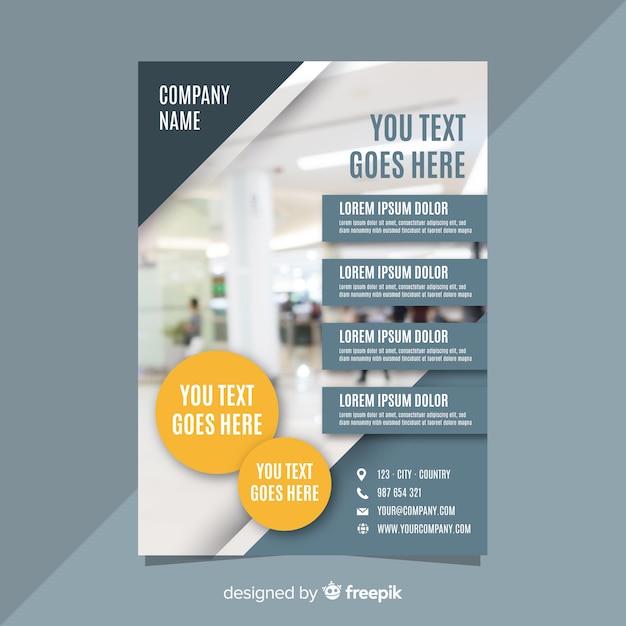 Free Vector business flyer template