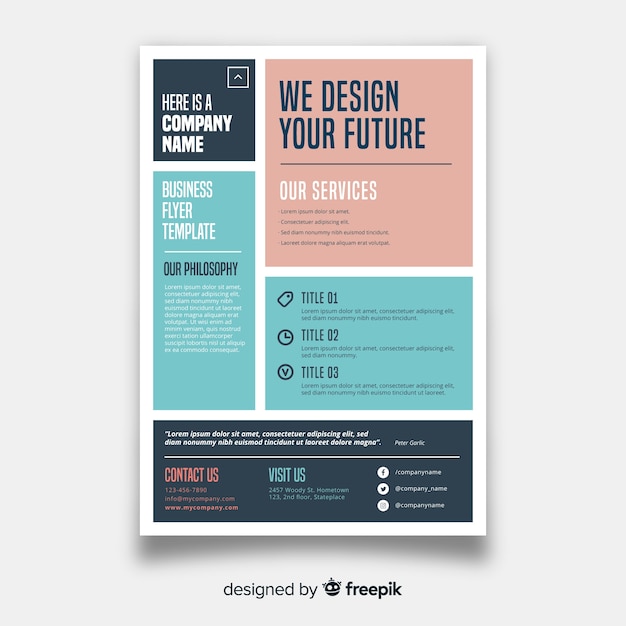 Free vector business flyer template