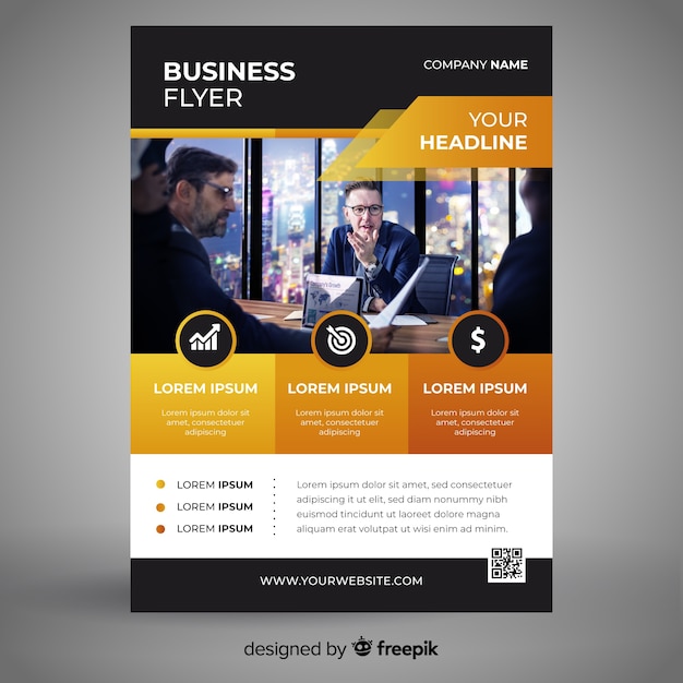 Free Vector business flyer template