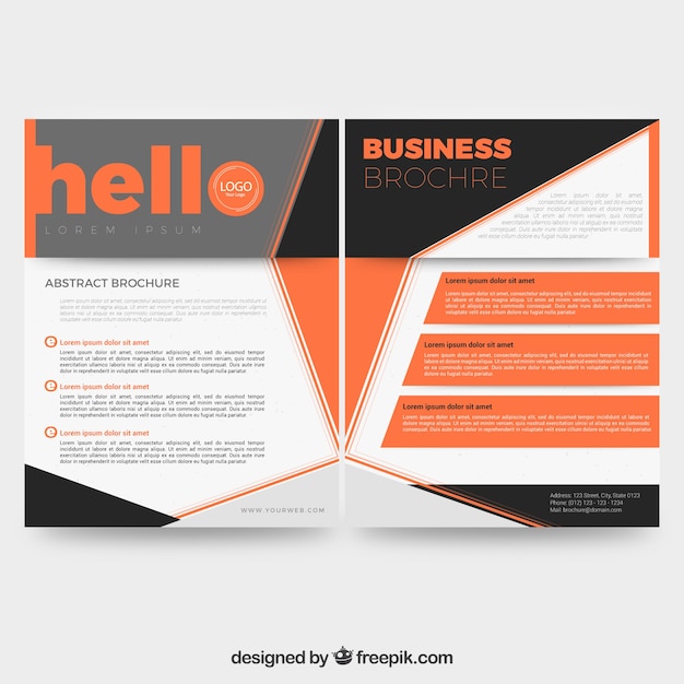 Business flyer with geometric shapes