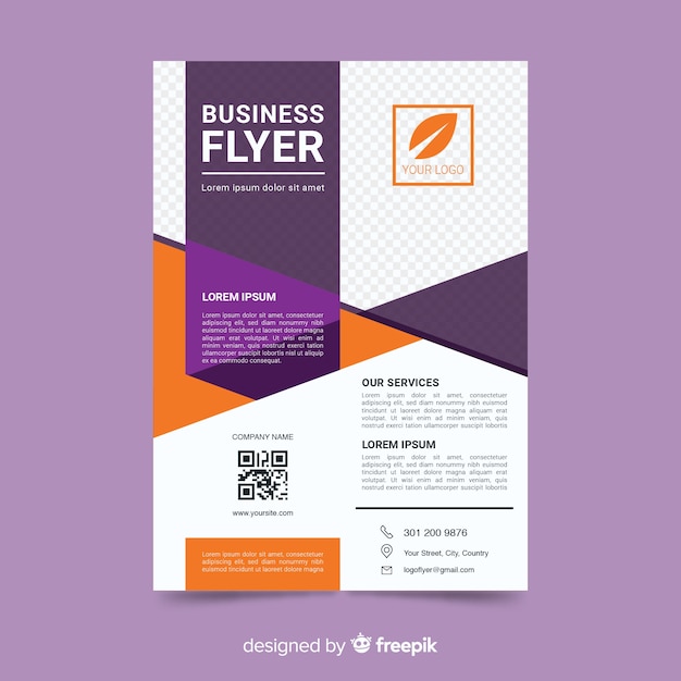 Free Vector business flyer