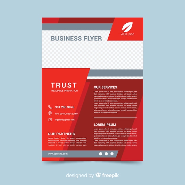 Free Vector business flyer