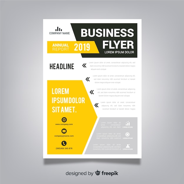 Free Vector business flyer