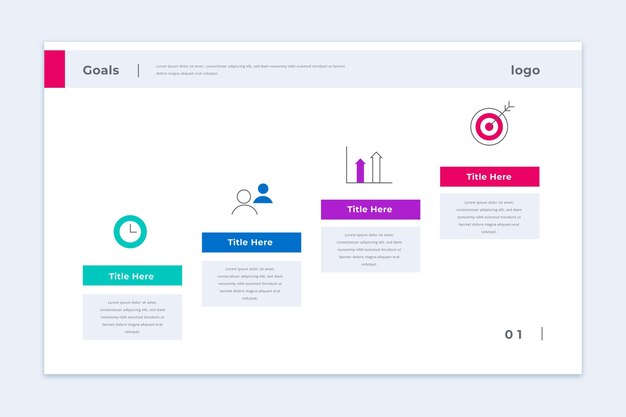 Business goals infographic template