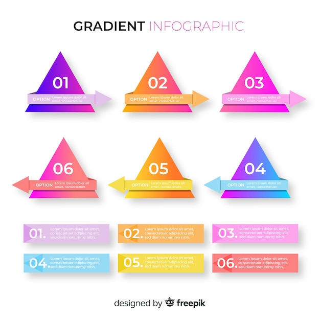 Business gradient infographic