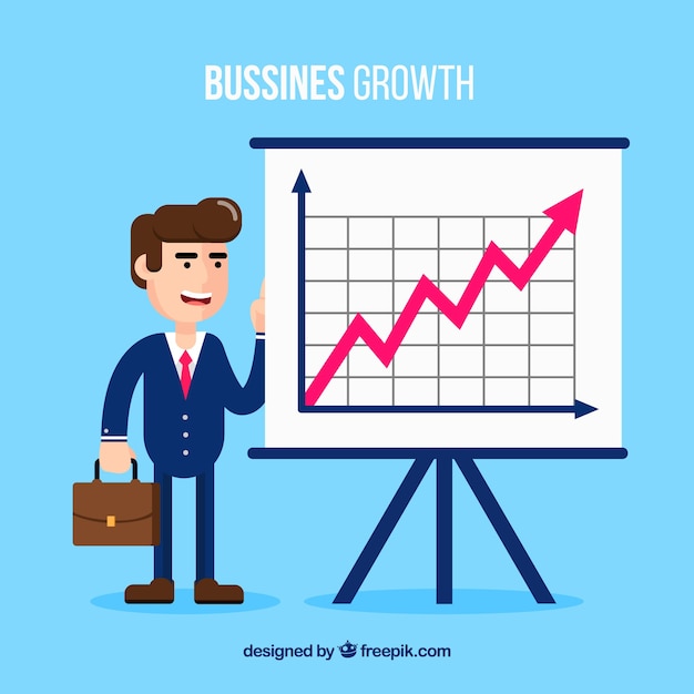 Business growth concept with graph