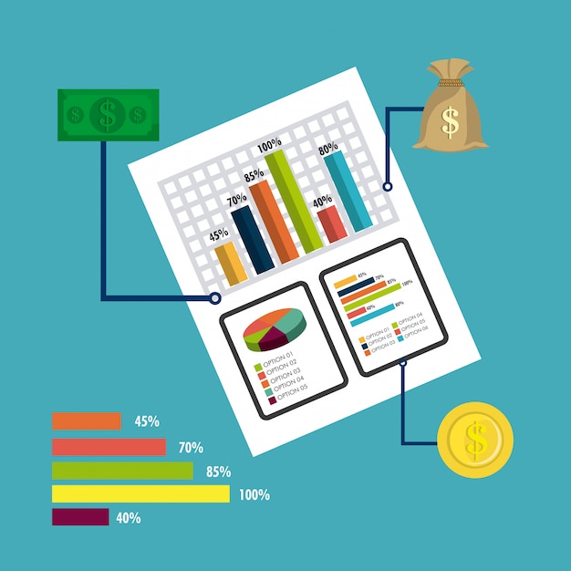 Business growth and money savings statistics 